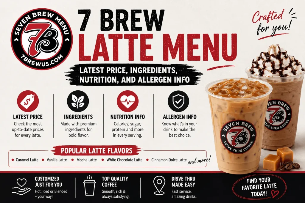 7 Brew Latte Menu Latest Price, Ingredients, Nutrition, and Allergen Info