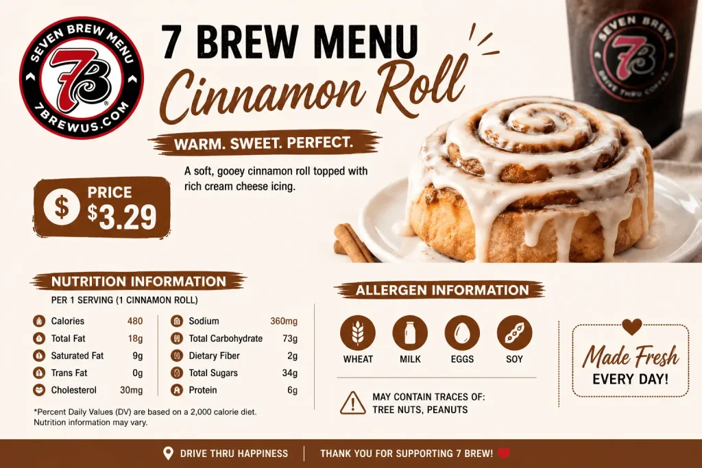 7 Brew Menu Cinnamon Roll