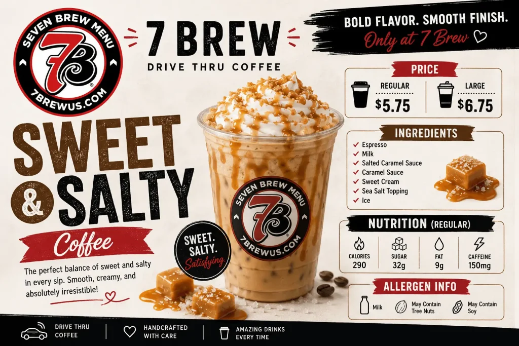 7 Brew Menu Sweet and Salty Coffee