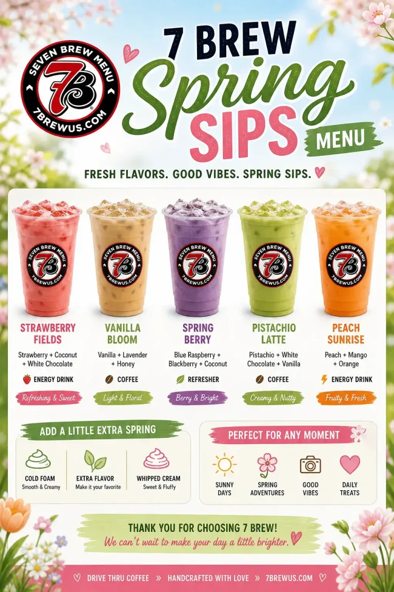 7 Brew Spring Sips Menu