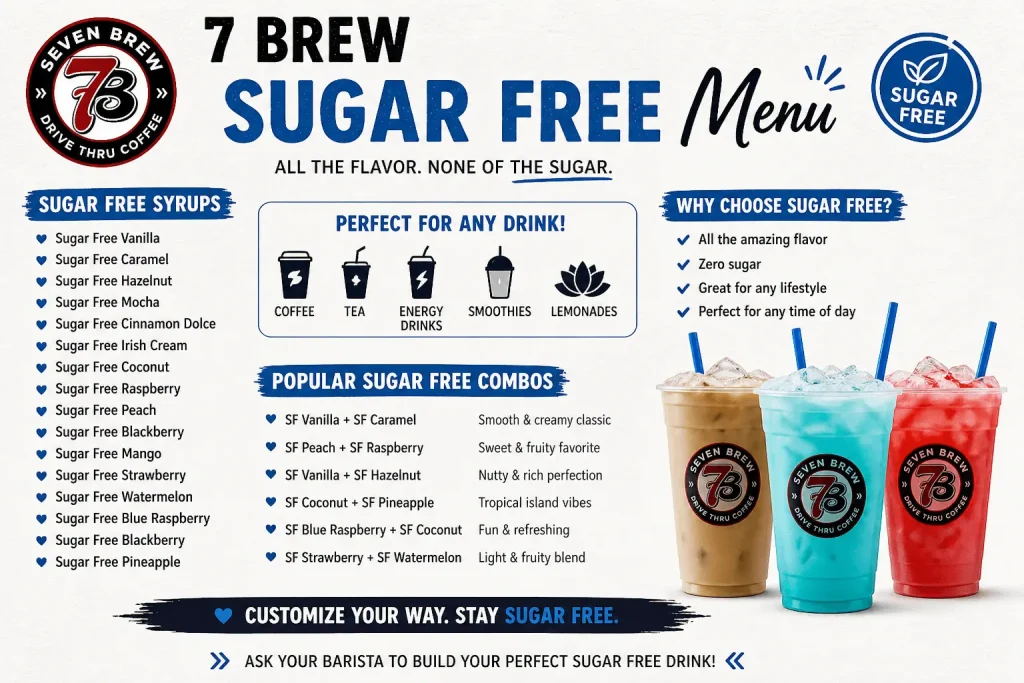 7 Brew Sugar Free Menu